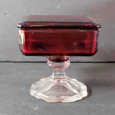 LOT 87D: Mixture of Antique Ruby & Glass Candy & Wedding Cake Dishes