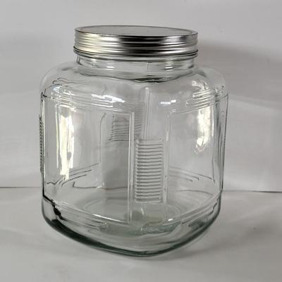 LOT 88G: Assortment of Vintage Glass Jars with Lid Covers