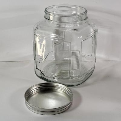 LOT 88G: Assortment of Vintage Glass Jars with Lid Covers