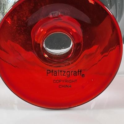 LOT 90G: Three Boxes of Pfaltzgraf Hand Painted Winterberry Glass Dessert Dishes