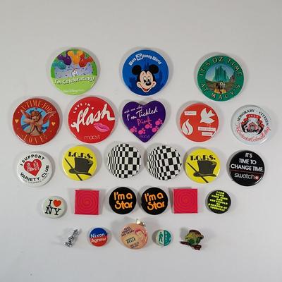 LOT 93D: Assorted Vintage Pins Featuring Walt Disney, Macy's and More
