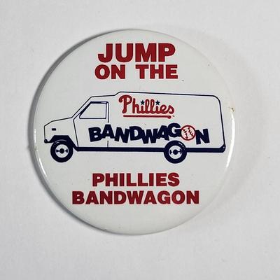 LOT 94D: Vintage Phillies Pins and Black & White Photographs of All-Time Phillies Greats Robin Roberts, Richie Ashburn and More
