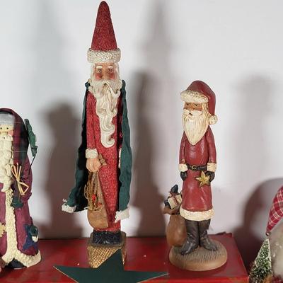 LOT 98D: Various Santa Clause Holiday Figurines and Decorations