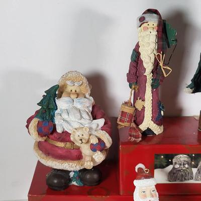 LOT 98D: Various Santa Clause Holiday Figurines and Decorations