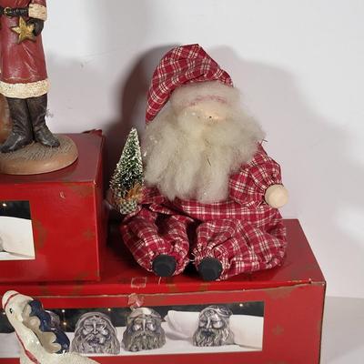 LOT 98D: Various Santa Clause Holiday Figurines and Decorations
