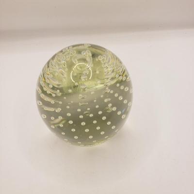 LOT 122F: Controlled Bubble Art Glass Paperweights with Polished Bottoms