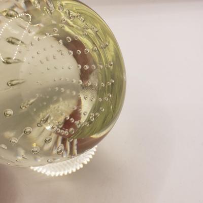 LOT 122F: Controlled Bubble Art Glass Paperweights with Polished Bottoms