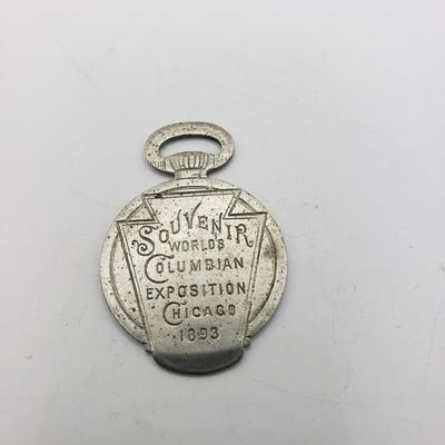 LOT 128F: Mercury Dime Heart Pendant, 1883 Souvenir of Worlds Colombian Exposition Chicago & More Coins