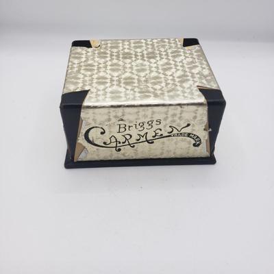 LOT 131F: Antique Early 20th Century Briggs Carmen Goldtone Adjustable Heart Bracelet in Original Box