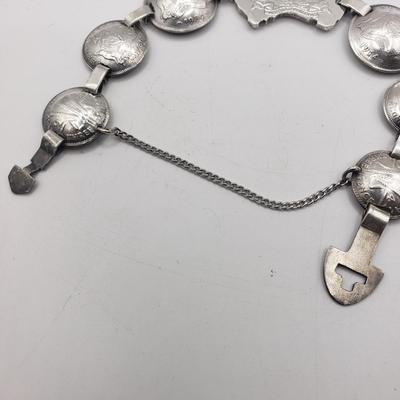 LOT 132F: WWII Era Australian Coin Bracelet with Antique & Vintage Coins
