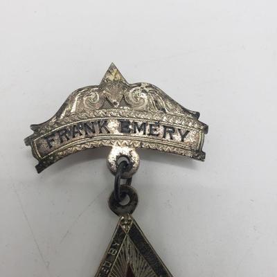 LOT 136F: Antique 1924 Sterling AASR Masonic Badge 29.44gtw