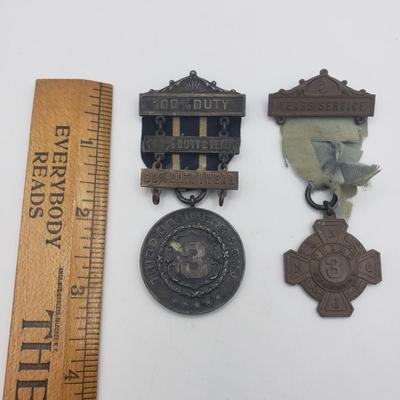 LOT 139F: Antique New Jersey National Guard Service Badges