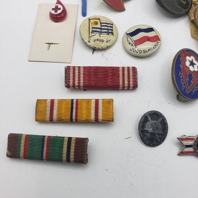 LOT 141F: Variety of Vintage Military Pins & More