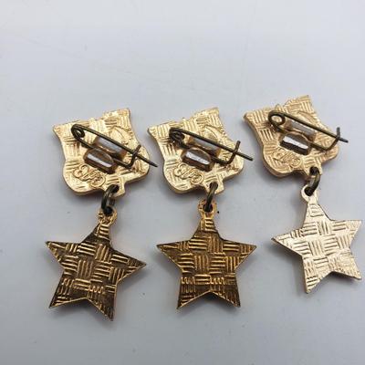 LOT 142F: Vintage Russian Pins, Nesting Doll Necklace & Coin