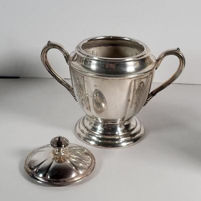 LOT 151L: Set of Vintage Coffee/Tea and Creamer Silverplate