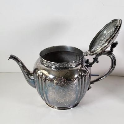 LOT 151L: Set of Vintage Coffee/Tea and Creamer Silverplate