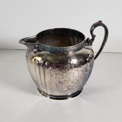 LOT 151L: Set of Vintage Coffee/Tea and Creamer Silverplate