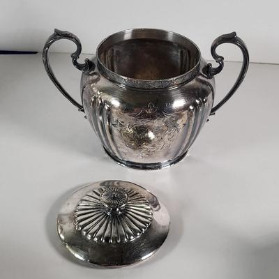 LOT 151L: Set of Vintage Coffee/Tea and Creamer Silverplate