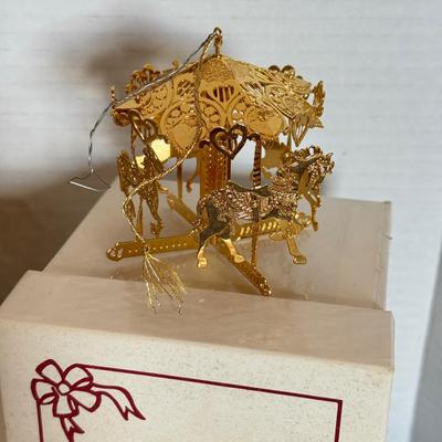 LOT 162L: 1980s Danbury Mint Annual Christmas Tree Ornaments w/ Boxes