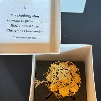 LOT 162L: 1980s Danbury Mint Annual Christmas Tree Ornaments w/ Boxes