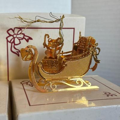 LOT 163L: 1990s Danbury Mint Annual Christmas Tree Ornaments w/ Boxes