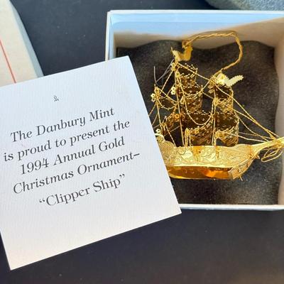 LOT 163L: 1990s Danbury Mint Annual Christmas Tree Ornaments w/ Boxes