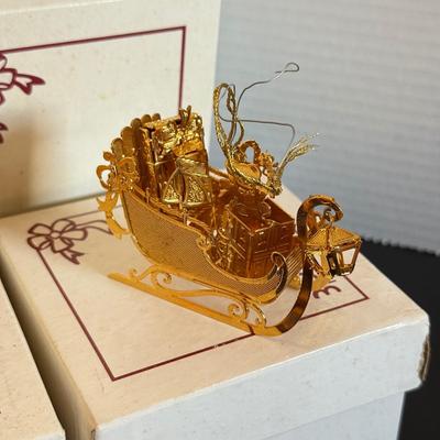 LOT 163L: 1990s Danbury Mint Annual Christmas Tree Ornaments w/ Boxes