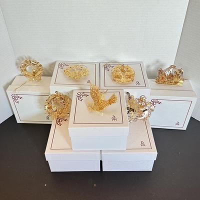 LOT 164L: 2010s Danbury Mint Annual Christmas Tree Ornaments w/ Boxes