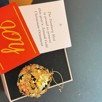LOT 166L: 2020-2024 Danbury Mint Annual Christmas Tree Ornaments w/ Boxes