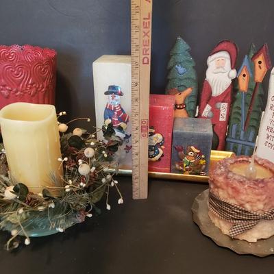 LOT 168F: Holiday Candle & Tabletop Decor; Longaberger & More