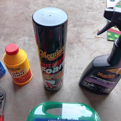 NEW FIRST AID KIT AND FW1 AUTO CLEANING WAS PLUS BOLT CUTTERS, HAMMER AND CHEMICALS