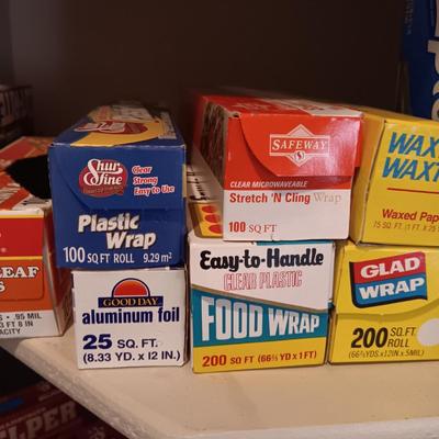 VARIOUS GROCERIES AND FOOD WRAP/BAGS
