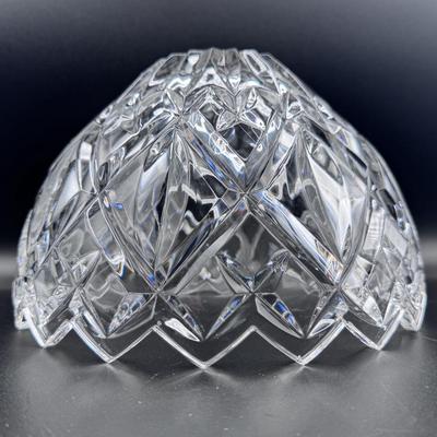 Vintage MCM Deep Cut Crystal Punch Bowl Star Sawtooth Edge