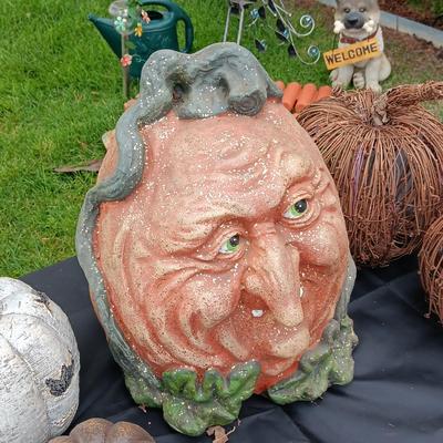 PUMPKINS AND A HANGING GHOST