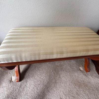 Designer bed bench with mirror.