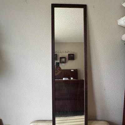 Designer bed bench with mirror.