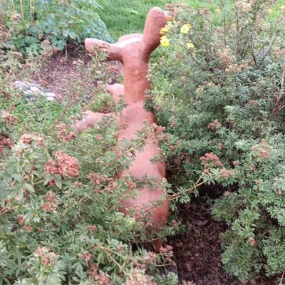 2 CONCRETE YARD ART DEER