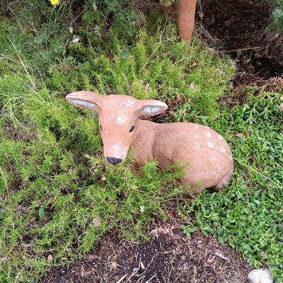 2 CONCRETE YARD ART DEER