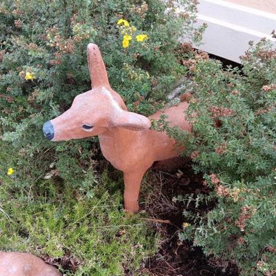 2 CONCRETE YARD ART DEER