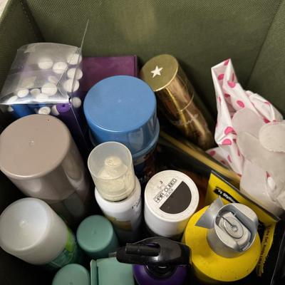Collection of hair care and styling products.