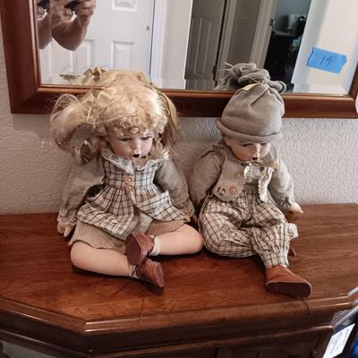 2 SWEET PORCELAIN DOLLS