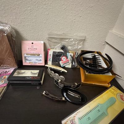 Collection of beauty and hair care items.