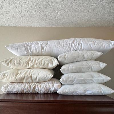 Collection of pillows and fillers of all sizes.