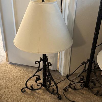 Three beautiful Iron floor lamps.