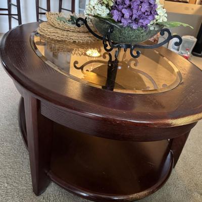 Beautiful coffee table with home decor.