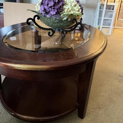 Beautiful coffee table with home decor.