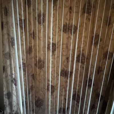 Beautiful floral large curtains.