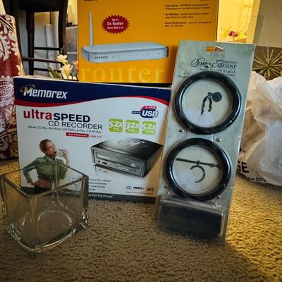 Netgear Wi-Fi router, CD burner And others items.