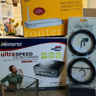 Netgear Wi-Fi router, CD burner And others items.