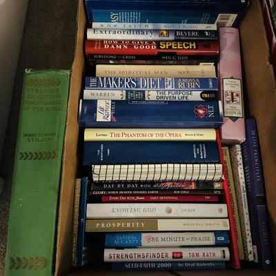 Variety of books.